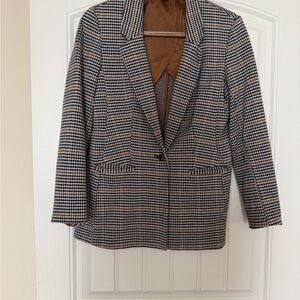 Old Navy Black and White Checkered Blazer
